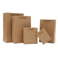 Custom logo fast printing kraft paper bags of various sizes and high quality gift tote bags